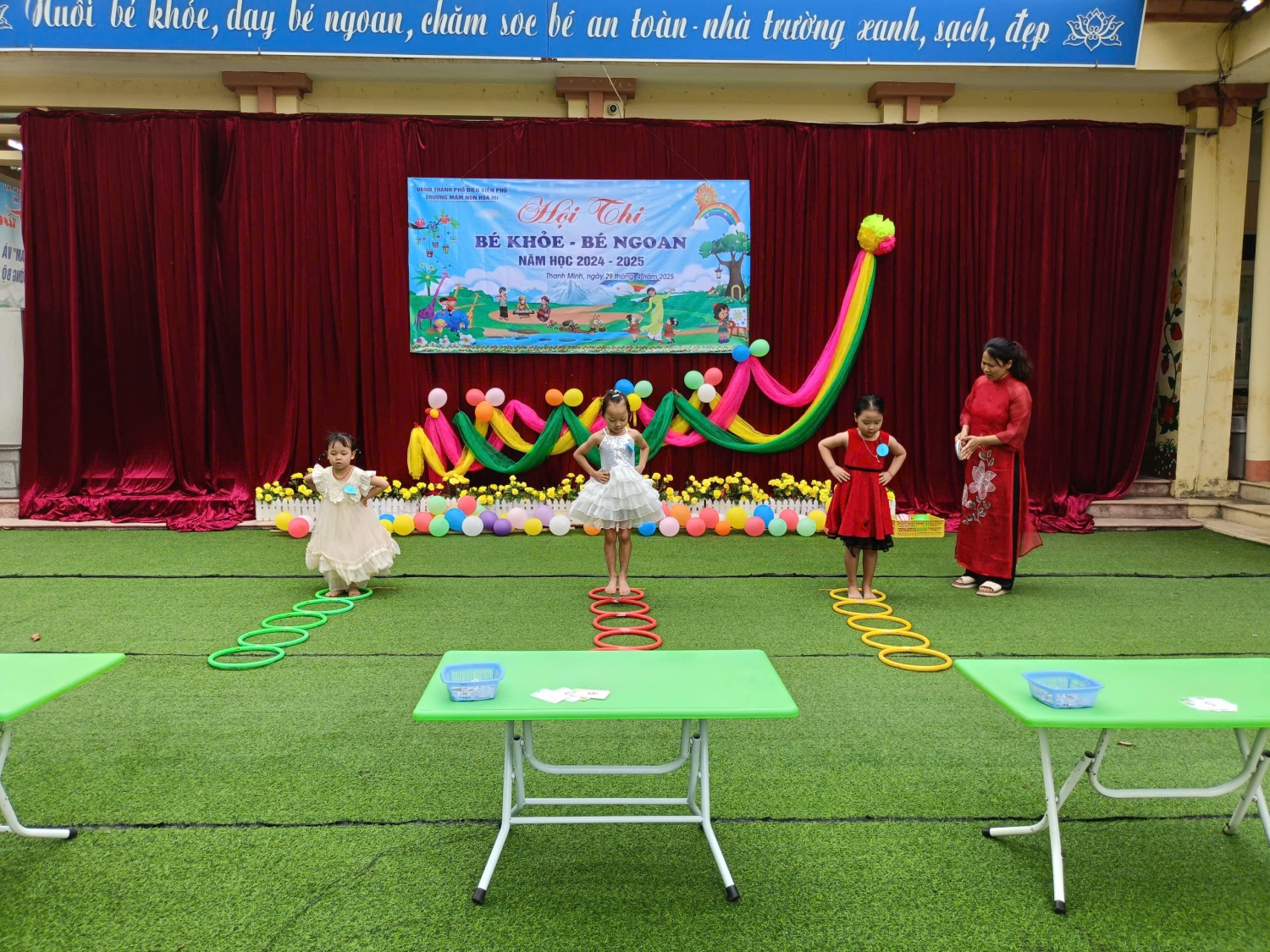 TRƯỜNG MN TÔT CHỨC HỘI THI BÉ KHỎE BÉ NGOAN CẤP TRƯỜNG NÀM HỌC 2024 -2025